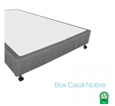 Box Castor Casal Poli simples Cinza 138cm X 188cm X 27cm