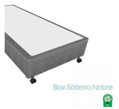 Box Castor Solteiro Poli simples Cinza 79cm X 198cm X 27cm