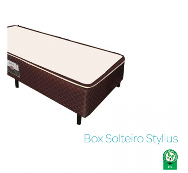 Box Castor Solteiro Poli simples Marrom 78cm X 188cm X 27cm