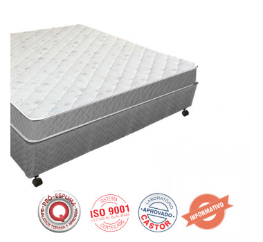 Box + Colchao Castor Casal Nobre D33 138cm X 188cm X 17cm