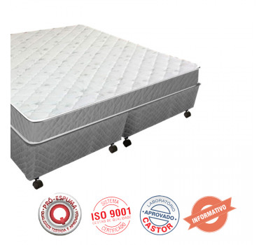 Box + Colchao Castor Queen Nobre D33 158cm X 198cm X 17cm