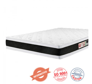 Colchao Black White Aria 3d Espuma D45 Double Face 27 Casal