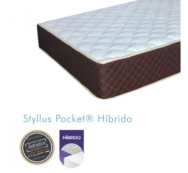 Colchao Castor Solteiro Styllus mola Pocket hibrido One face 78cm X 188cm X 25cm